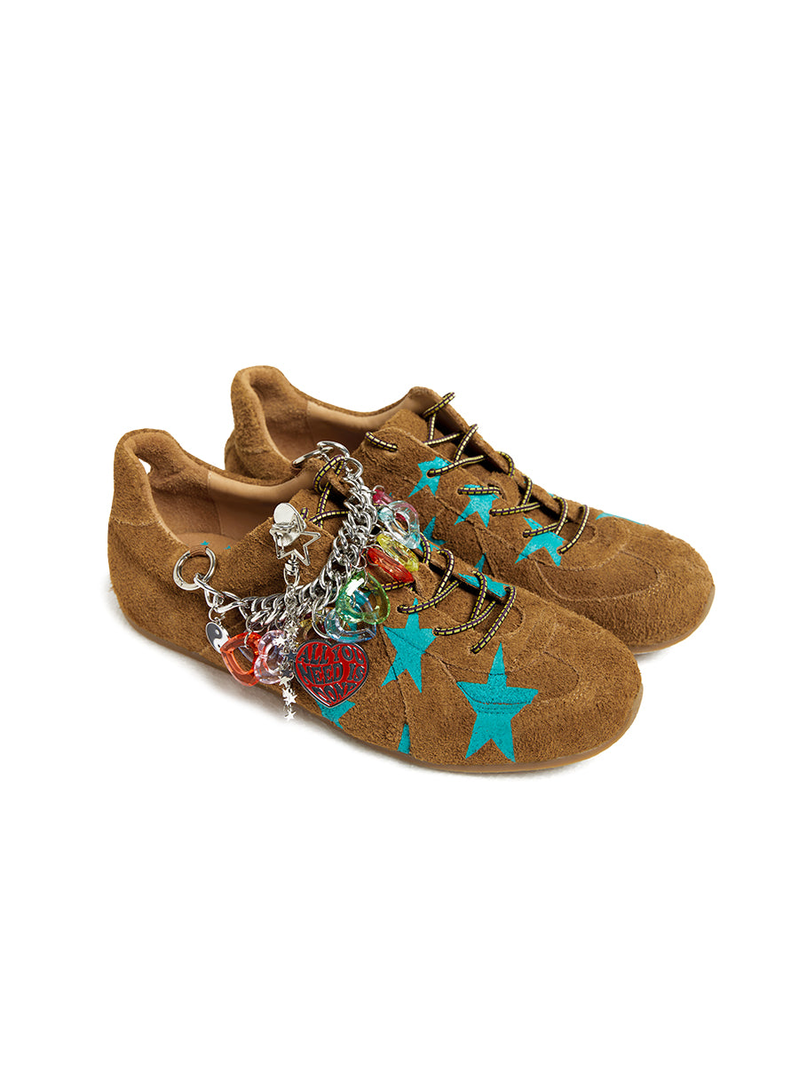 Brown Sky Star Retro Sneakers