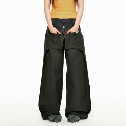 Double Waist Starry Layered Pants